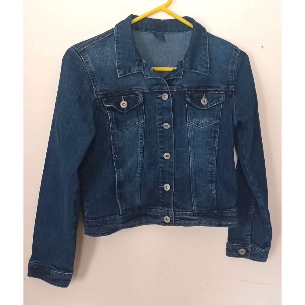 Arizona Jean Co Girls Size L (14) Classic Denim‎ Jacket Trucker Timeless 90s Y2K